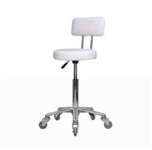white round stool with back
