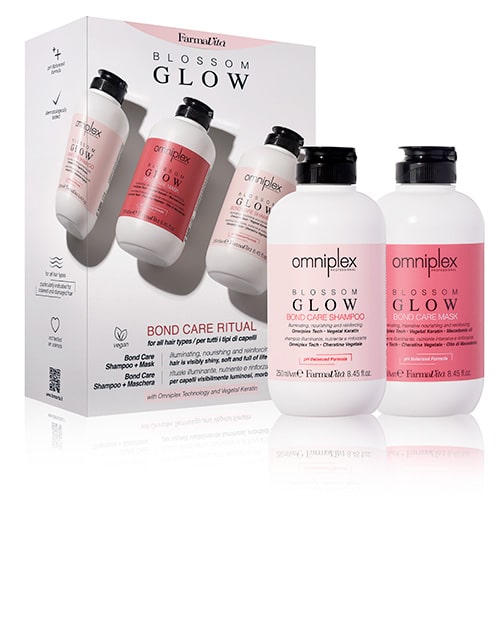 omniplex blossom,Omniplex Blossom Glow Blond Care Kit,blonde care kit,anti-brass kit,brightening blonde kit,blonde hair care set