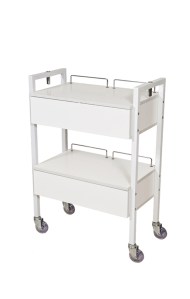 2 drawer trolley white