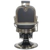 Havana Barber Chair - Antique Frame - Black Upholstery - Image 7