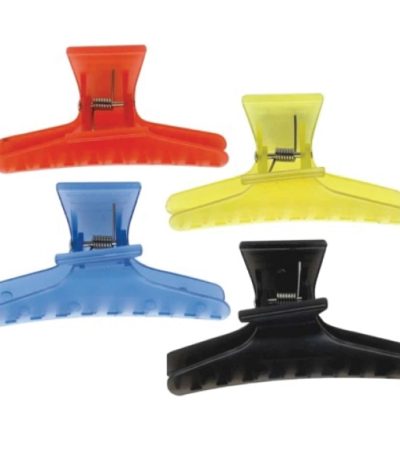 Fluro Butterfly Clips - Large - 12 pkt