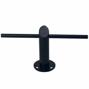 cross footrest black
