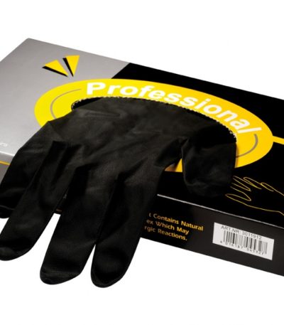 Small Latex Professional Black Gloves 20pcs