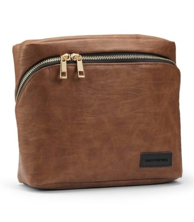 GUB Double Zip Brown Tool Bag