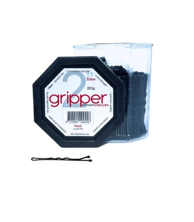 Gripper 50mm BLACK Bobby Pins