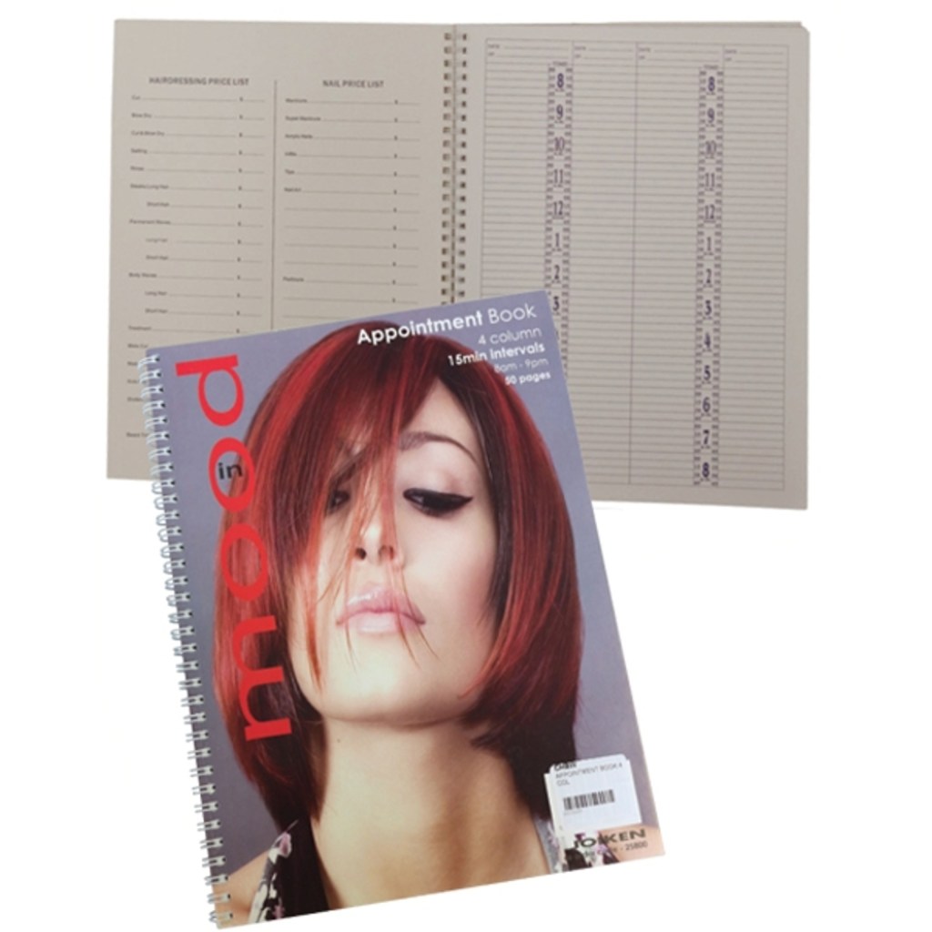 4 Column Appointment Book