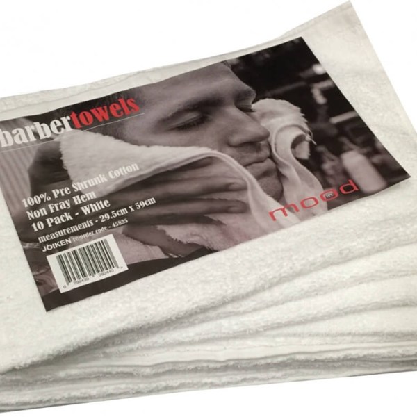 Barber Towels- White 295mmX 590mm