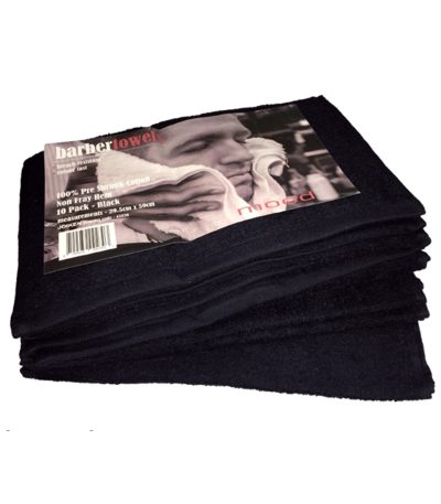 Barber Towels- Black 295mmX 590mm