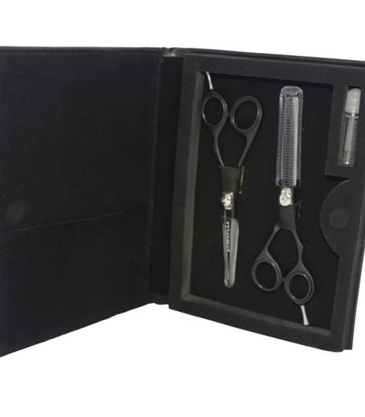 InMood Professional Duo 6" Black Hairdressing Cutting & Thinning Scissor Set