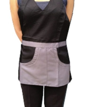 2 Tone Apron - Black & Silver