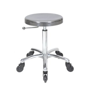 Aluminium Stool - Chrome Base - Click'n Clean Castor Wheels