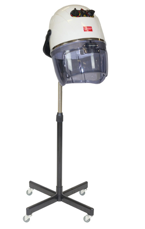 VL605 Pedestal Dryer White, White Standing Hair Dryer, Salon Pedestal Dryer, Professional Hair Dryer, Adjustable Height Dryer, Quiet Salon Dryer,