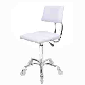 Dove Stool White - Chrome Base