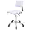 Dove Stool White- Chrome Base - Click'n Clean Castor Wheels