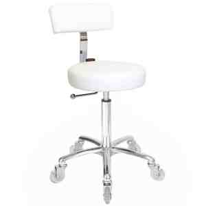 Sprint Stool White - Chrome Base