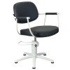 Chelsea Black Upholstery - White Frame Styling Chair - Hydraulic