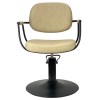 Chelsea Sand Upholstery - Black Frame Styling Chair - Hydraulic - Image 9