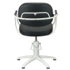 Chelsea Black Upholstery - White Frame Styling Chair - Hydraulic - Image 2