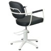 Chelsea Black Upholstery - White Frame Styling Chair - Hydraulic - Image 7