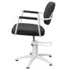 Chelsea Black Upholstery - White Frame Styling Chair - Hydraulic - Image 5