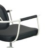 Chelsea Black Upholstery - White Frame Styling Chair - Hydraulic - Image 4