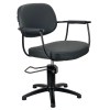 Chelsea Black Upholstery - Black Frame Styling Chair - Hydraulic