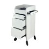 fusion black 4 drawer hairdressing beauty trolley black click'n clean castor wheels (copy)