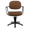 Chelsea Tan Upholstery - Black Frame Styling Chair - Hydraulic - Image 9