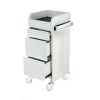 fusion black 4 drawer hairdressing beauty trolley black click'n clean castor wheels (copy)