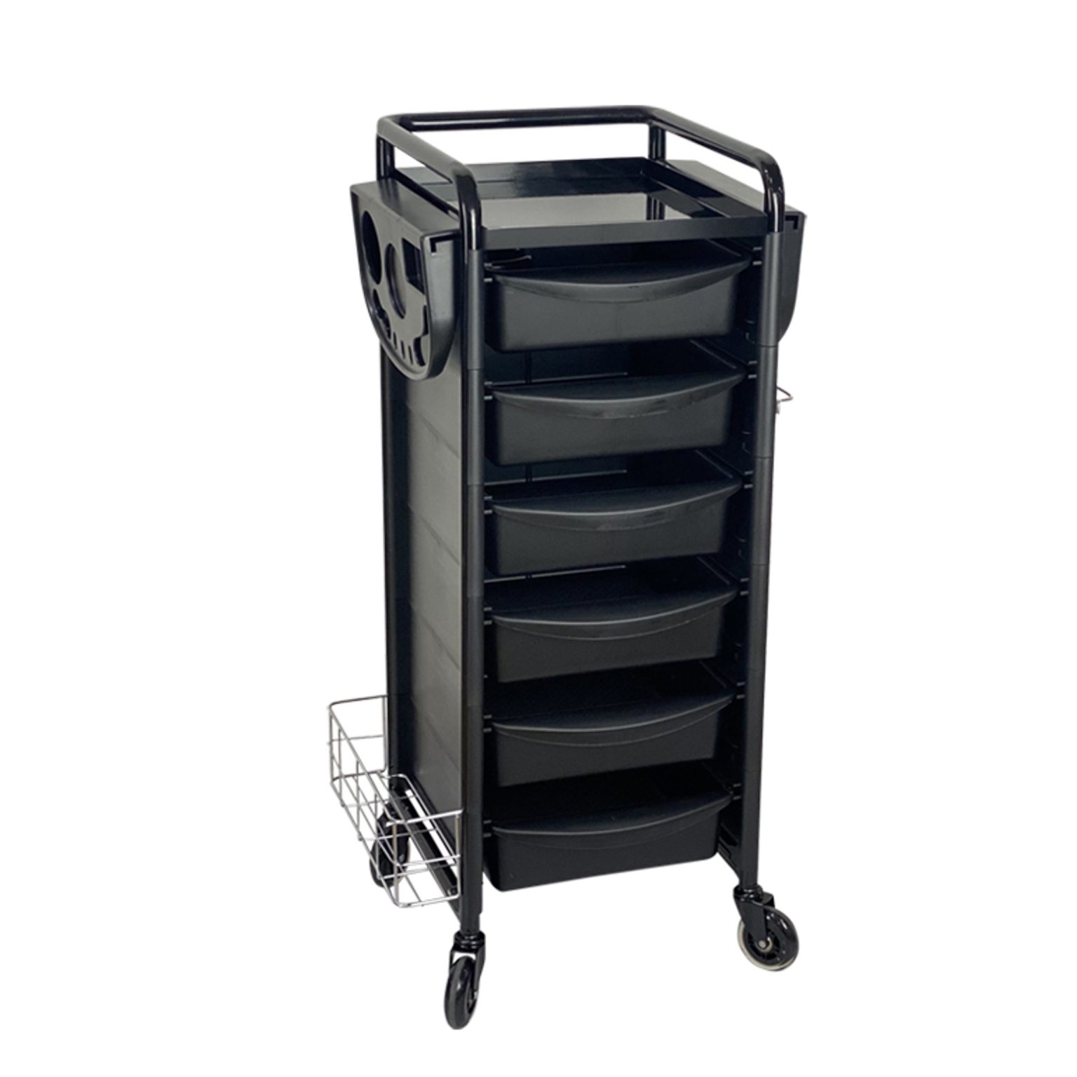 jasper black 6 drawer hairdressing beauty trolley