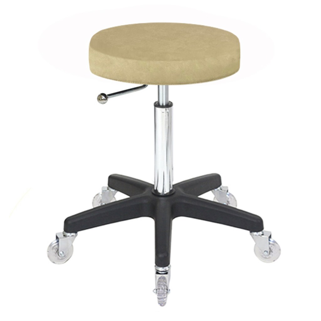 turbo stool sand black base clear castor wheels