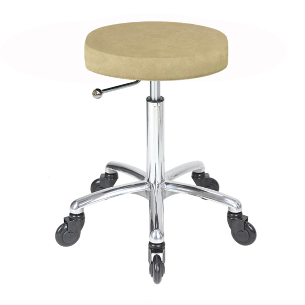 turbo stool sand chrome base clear castor wheels