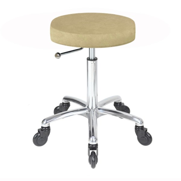 turbo stool sand chrome base clear castor wheels