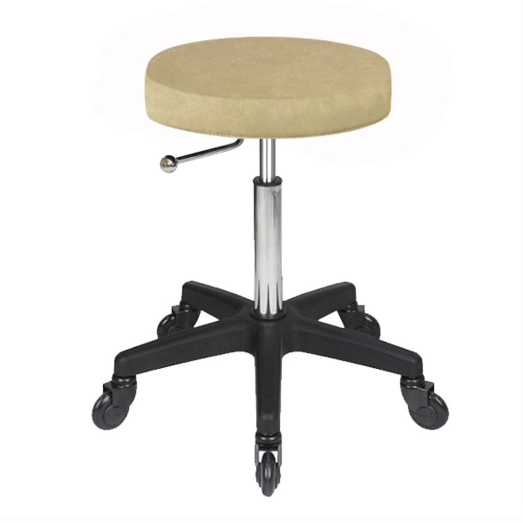 turbo stool sand chrome base clear castor wheels