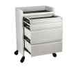 Fusion PLUS White 4 Drawer Hairdressing Beauty Trolley - Click'n Clean Castor Wheels - Image 5