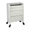 Fusion PLUS White 4 Drawer Hairdressing Beauty Trolley - Click'n Clean Castor Wheels