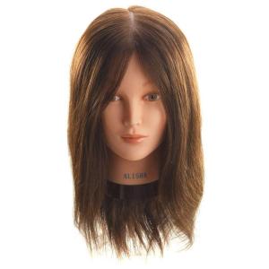 Hi Lift Mannequin Head Alisha, medium brown hair, 35-40cm, alternate view